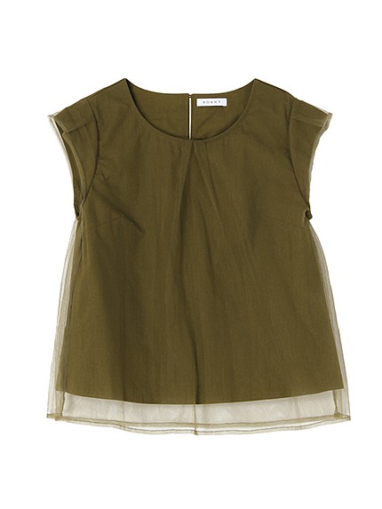 チュールレイヤードトップス/2015秋最新作