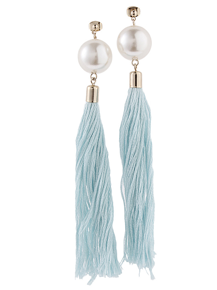 タッセルパールピアス