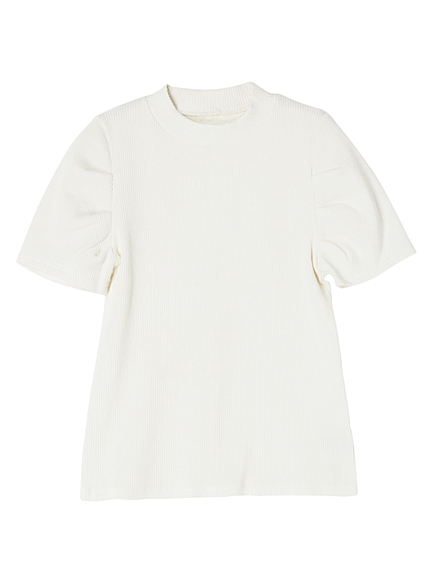 スリーブパワショルリブトップス