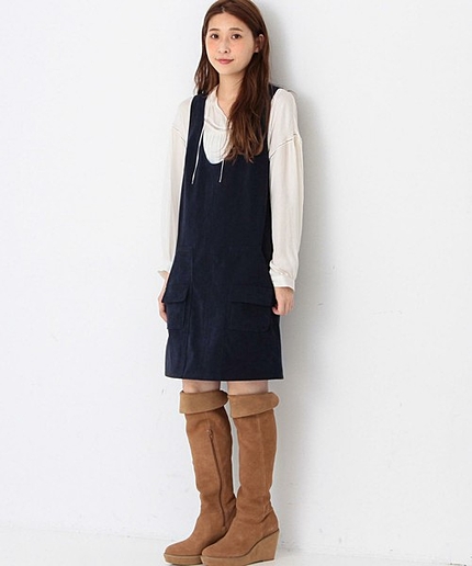 フェイクスウェードワンピース/AEFC FAKE SUEDE OP