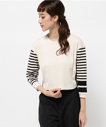 <rag&bone(ラグアンドボーン)>ボーダースリーブ ニット