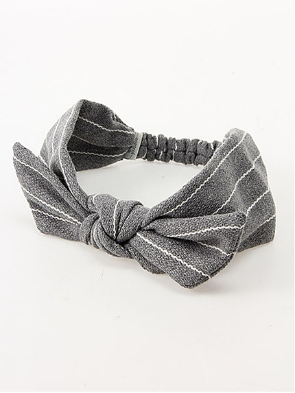 ストライプリボンヘアバンド