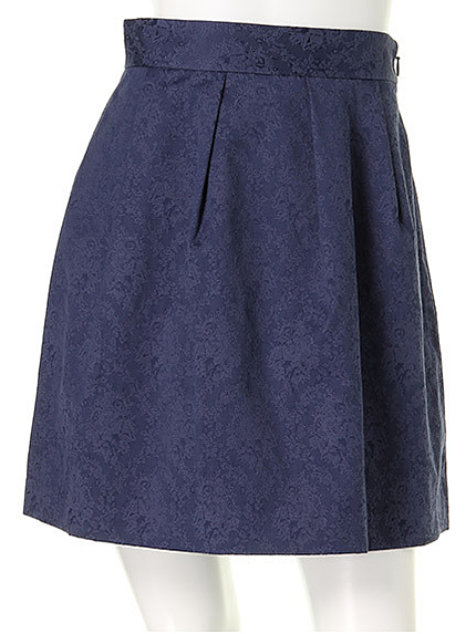 花柄ジャガードタックフレアスカート