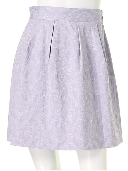 花柄ジャガードタックフレアスカート