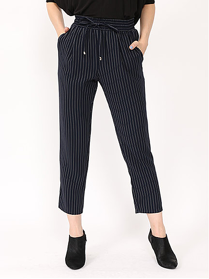 ストライプテーパードパンツ