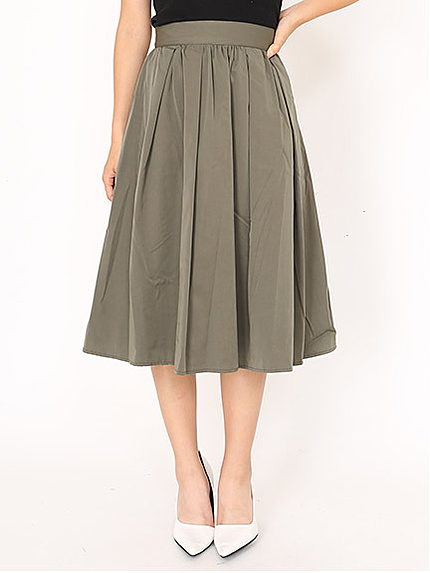 テンセルドレープフレアスカート