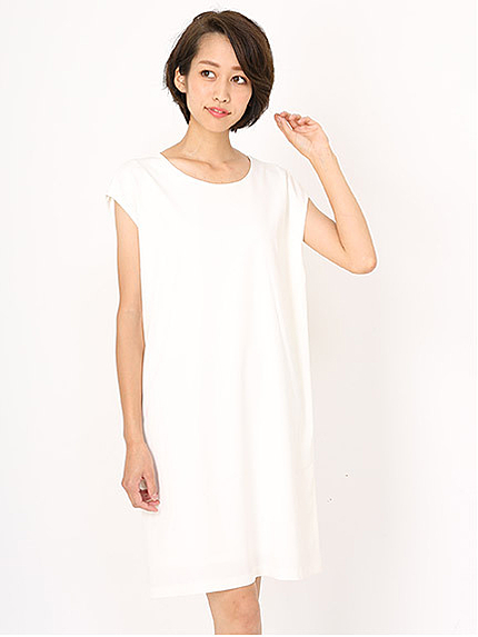 バッククロスカラーサックワンピース