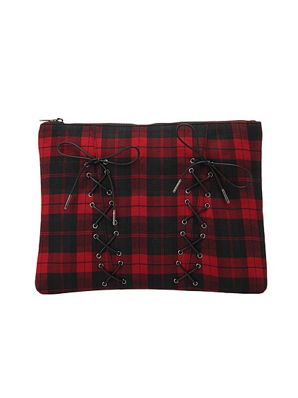 レースアップラッチ柄BAG