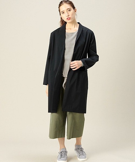 BY ナイロンコットンロングガウン