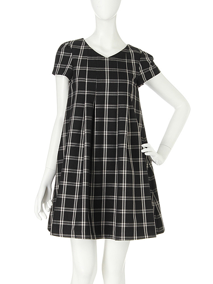【dazzlin】チェックＡラインワンピース