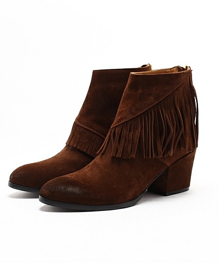 ブッテロ/BUTTERO×OEO フリンジスウェード-ショートブーツ