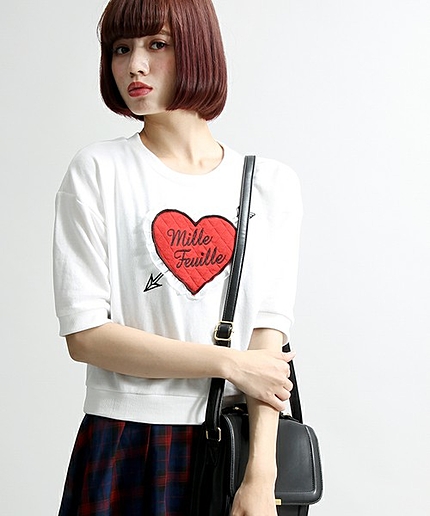 WEGO/キルティングハートプルオーバー