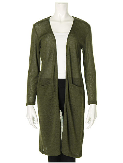 ニットソーロングカーディガン