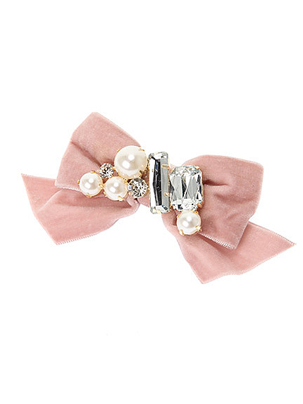 パールビジューリボンバレッタ