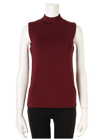 総針ハイネックトップス