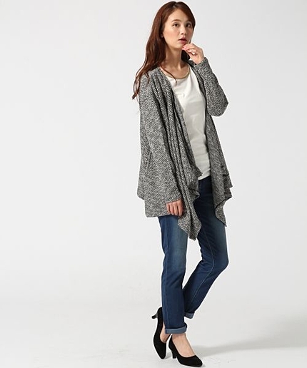 ２ＷＡＹ-ジャガードカットカーディガン/長袖