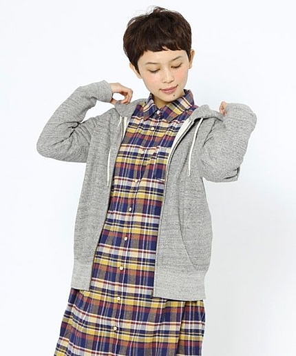 【初秋の新作】粗挽きガーゼジップパーカー