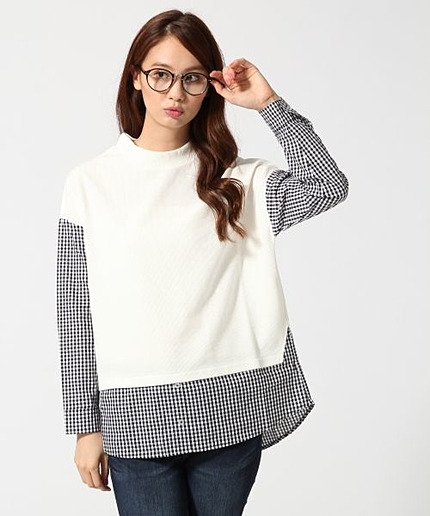 シャツコンビプルオーバー/長袖