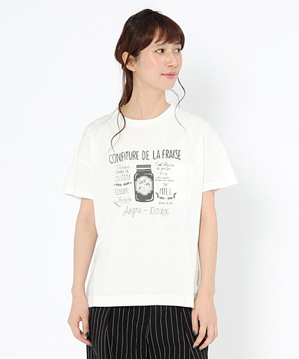 【初秋の新作】コットン32天竺ポケットプリントTシャツ