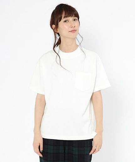 【リンネル10月号掲載】ボトルネックポケット付きハーフスリーブプルオーバー