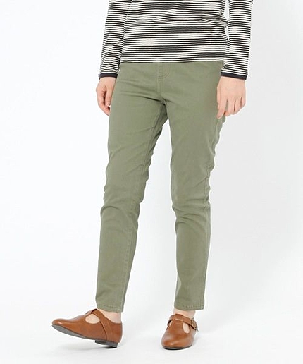 コットンツイルストレッチスリムパンツ