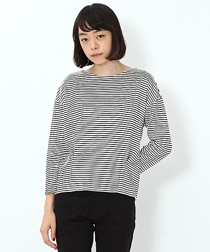 M麻ボンディング長袖プルオーバー