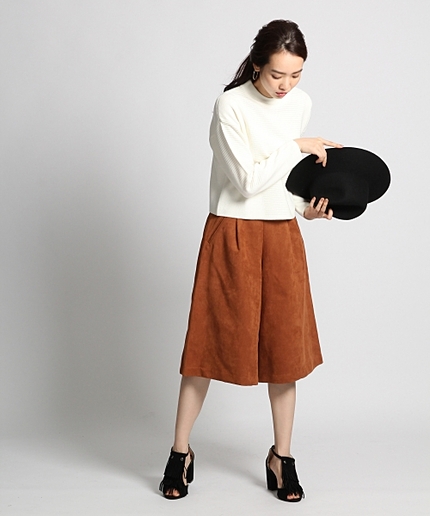 フェイクスウェードガウチョパンツ