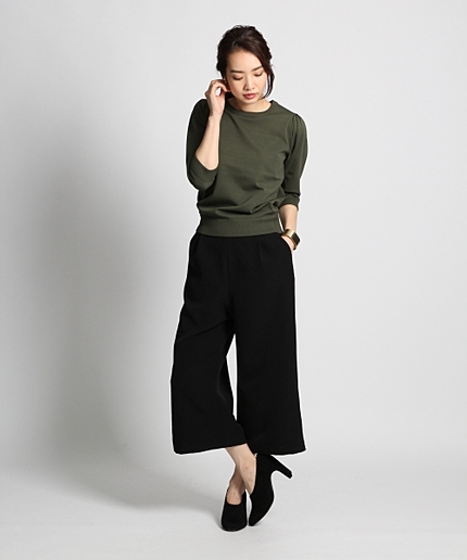 【バイラ9月号掲載】Ｐボンディングガウチョパンツ