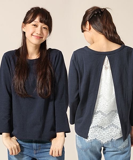 ★WEB限定アイテム★スウェットバックキリカエプルオーバー