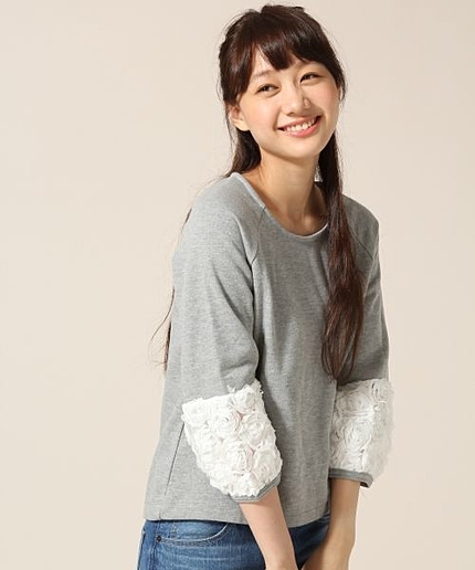 ★WEB限定アイテム★スウェットソデレースプルオーバー