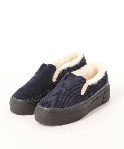 コーデュロイボアスリッポン