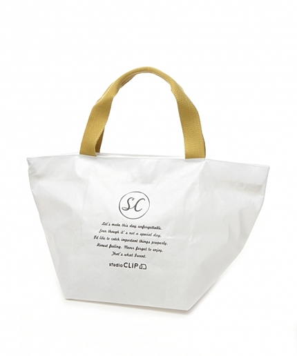 不織布コーティングロゴトートバッグ