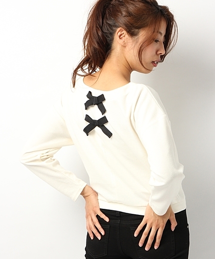 バックリボンドルマン長袖