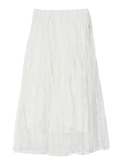 レースプリーツスカート