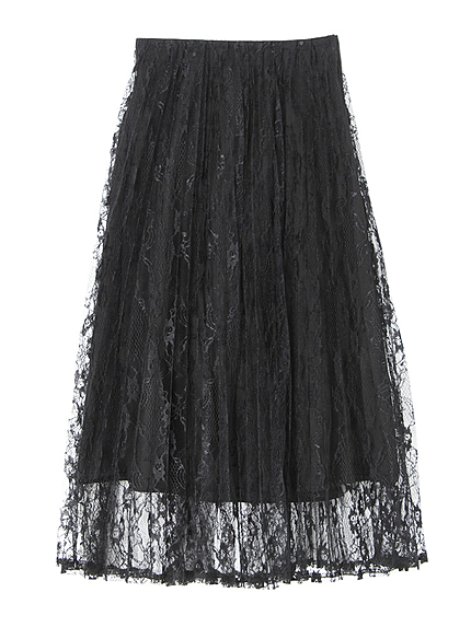 レースプリーツスカート