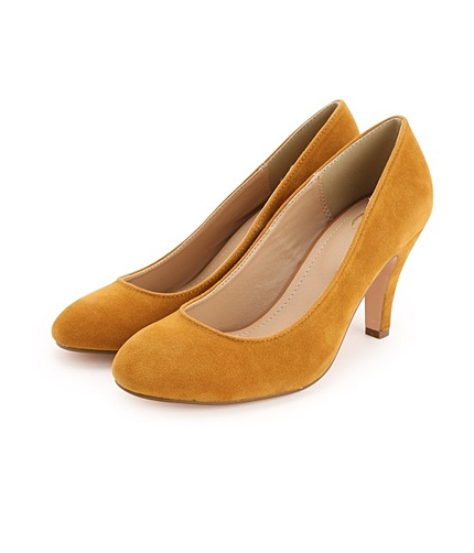 【店舗限定】【選べる8cmヒール】フェイクスエードプレーンパンプス