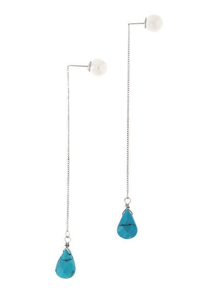 ターコイズパールピアス