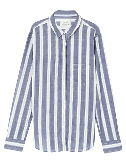 ウォッシュマルチストライプシャツ