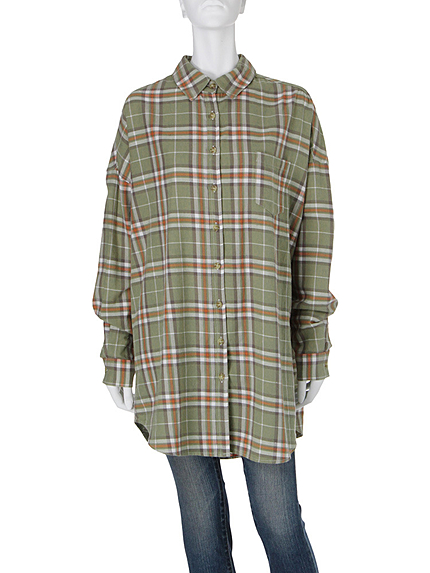 ネップルーズチェックシャツ