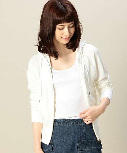 CB C/CAガーゼウラケ ZIPパーカー