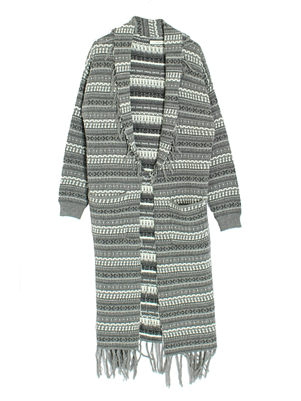 フリンジJQDロングカーデ