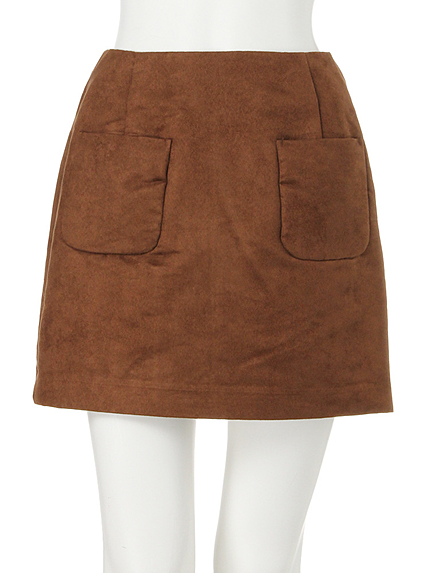 【dazzlin】スエード台形ミニスカート