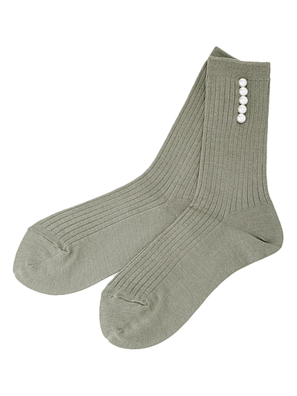 【goods】パール付ソックス