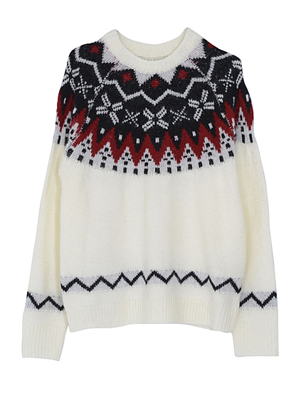 キュウシン柄ニット