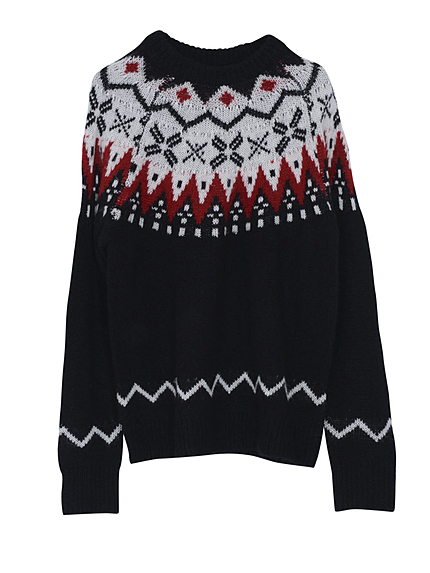 キュウシン柄ニット