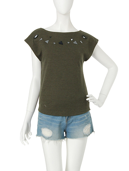 【W】カラービジューカットＴＯＰＳ