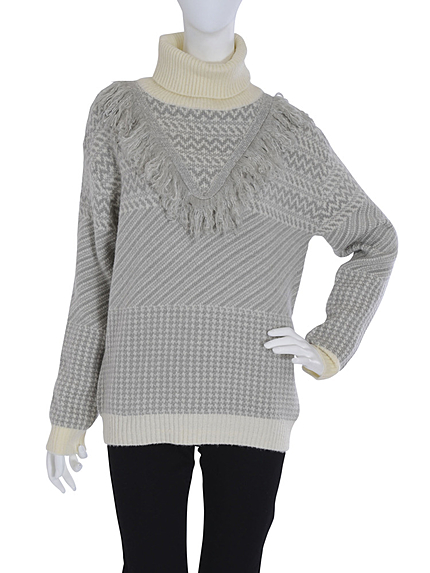 【dazzlin】フリンジニットチュニック