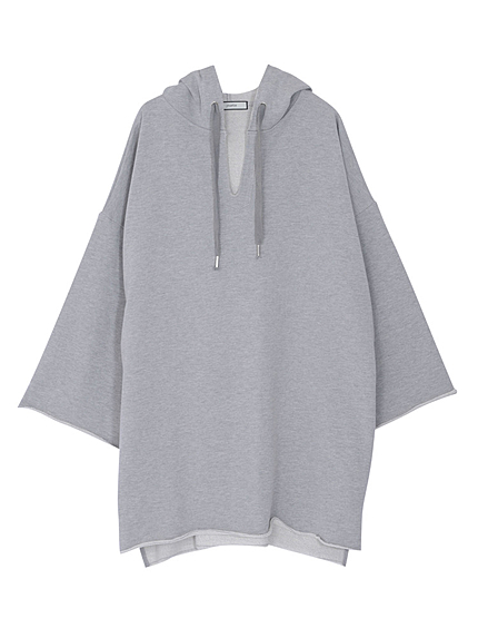 Vネックパーカーワンピース