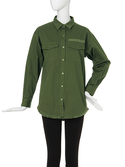 【CASUAL】カットオフミリタリーシャツ