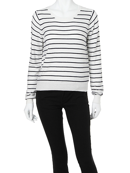 【DUO】 RN ボーダー クルーネックニット